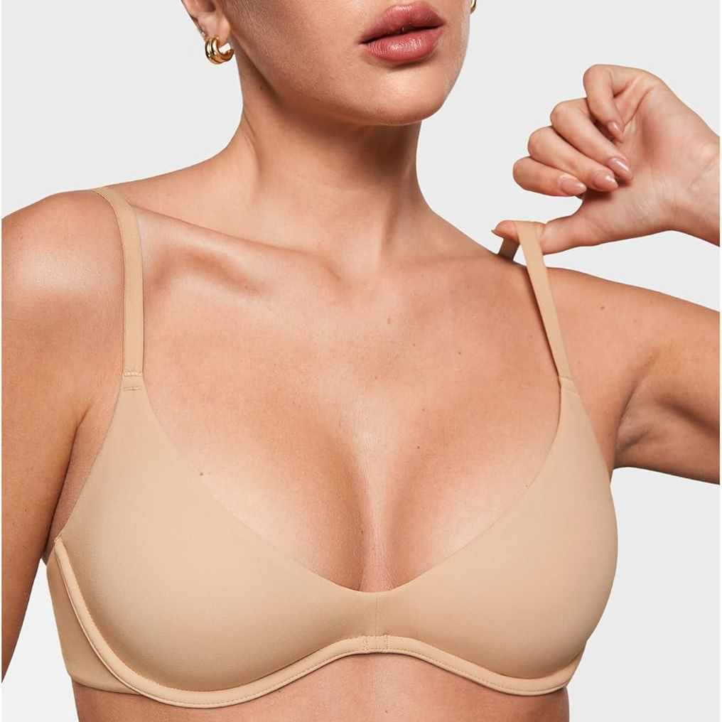 Plunge Bra Push Up - Damen-BH mit tiefem V-Ausschnitt, ungepolstert, nahtlos,
